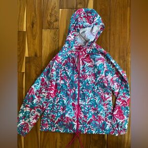 Columbia Women's Lightweight Floral Print Rain Jacket Size M Medium
